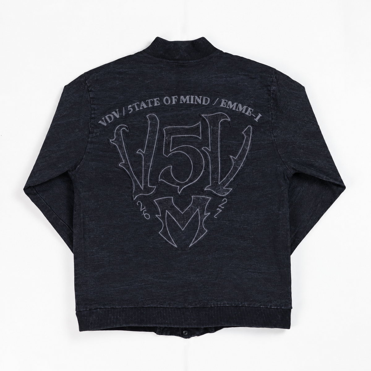 "VDV x 5TATE OF MIND" Canvas Bomber Washed Black