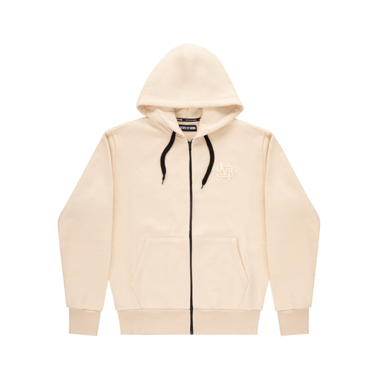 "MONOGRAM" Zip Hoodie Sand T/T 500g