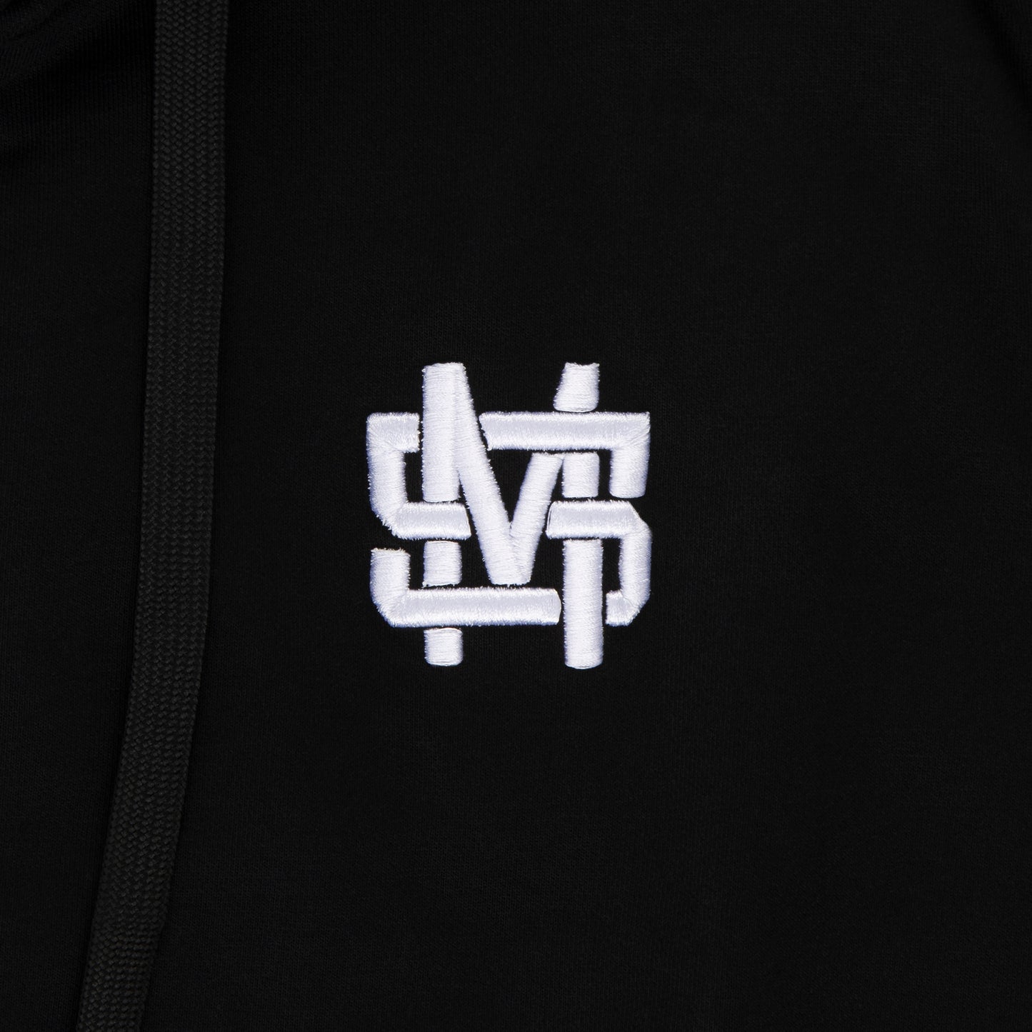 "MONOGRAM" Hoodie Zip Black