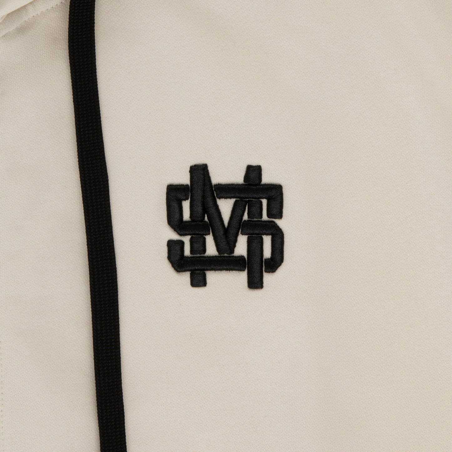 "MONOGRAM" Hoodie Zip White