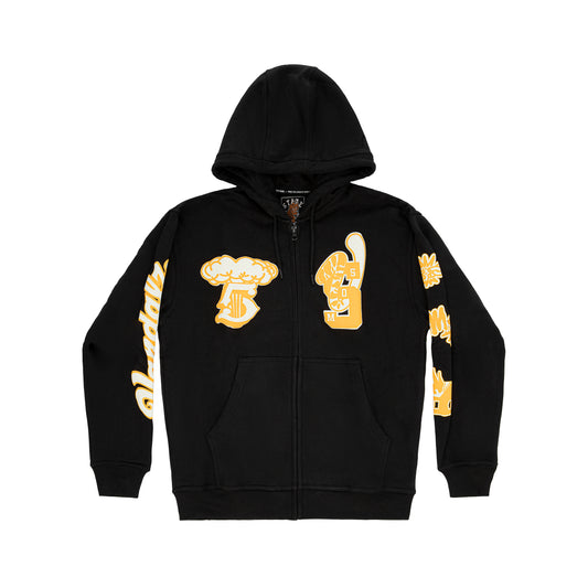 "VANDALZ HOME" Hoodie Zip Black