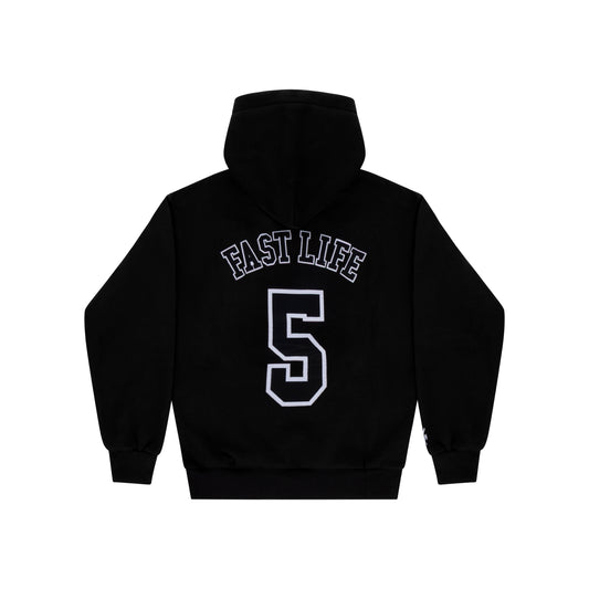 "HUSTLER FAST PRO" by Guè Hoodie Black