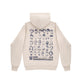"5OM HIP HOP ANNIVERSARY" Beige Blue Hoodie