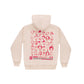 " 5OM HIP HOP ANNIVERSARY " Red Beige Hoodie