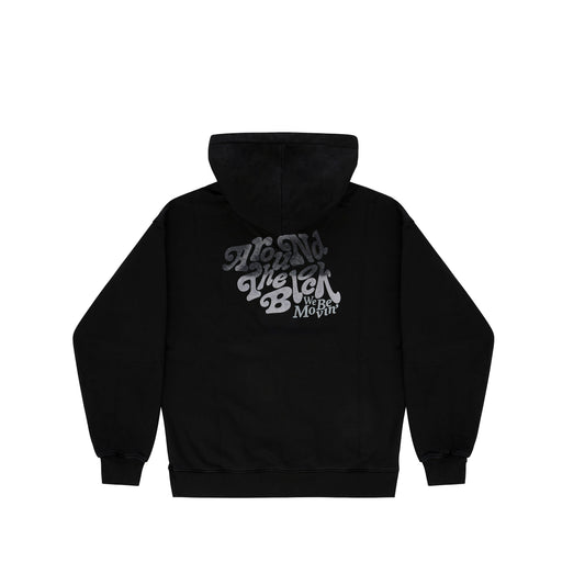 "AROUND THE BLOCK" Hoodie Black