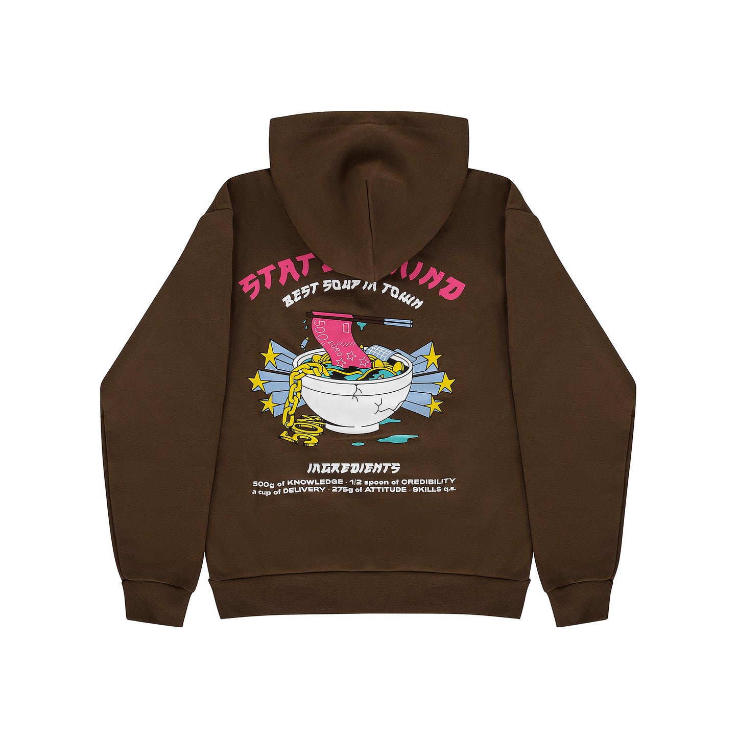 "5OM GRFX" 5OM Best Soup Hoodie Brown