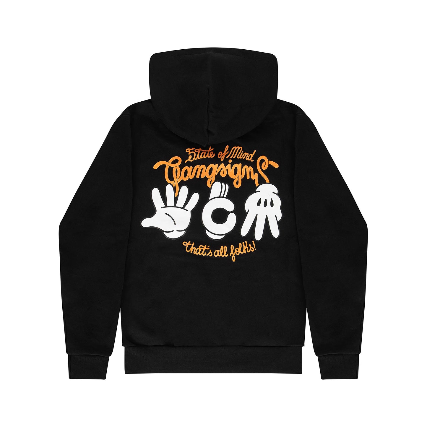 "5OM GRFX" Gang Signs Hoodie Black