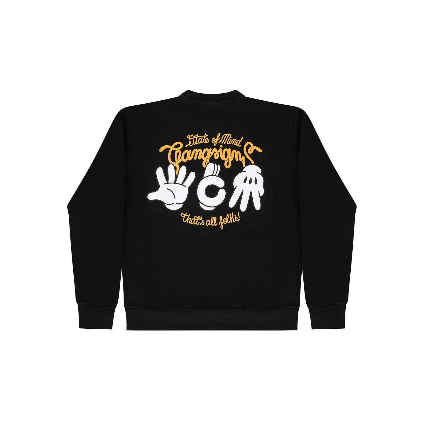 "5OM GRFX" Gang Signs Crewneck Black