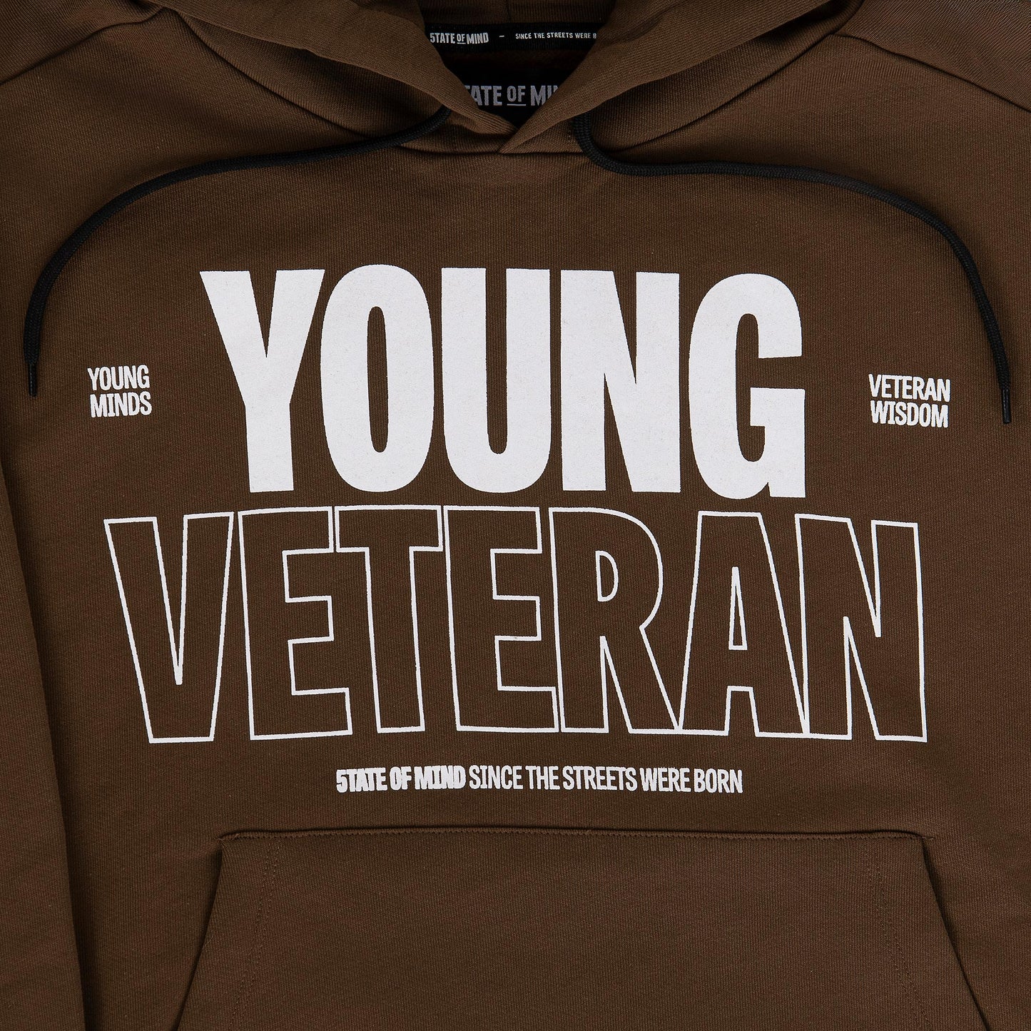 "5OM WORD UP" Young Veteran Hoodie Brown