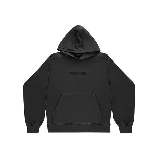 "5OM BOX LOGO" Box Logo Hoodie Grey wash