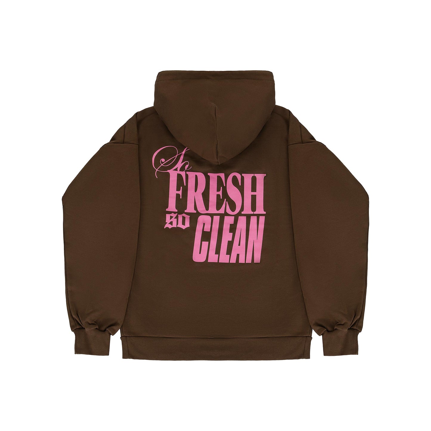 "5OM WORD UP" So Fresh So Clean Hoodie Brown