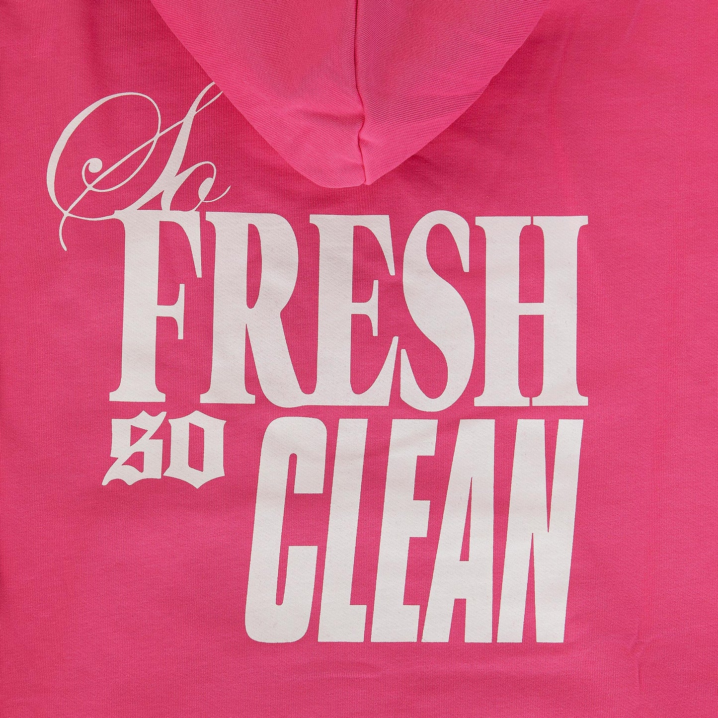 "5OM WORD UP" So Fresh So Clean Hoodie Pink