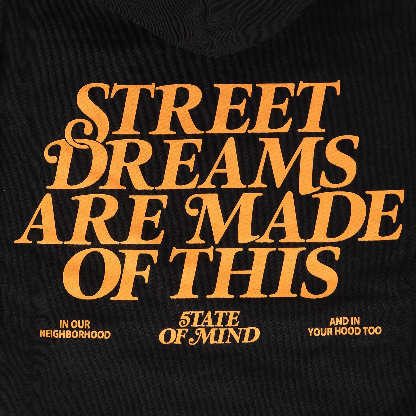 "5OM WORD UP" Street Dreams Hoodie Black