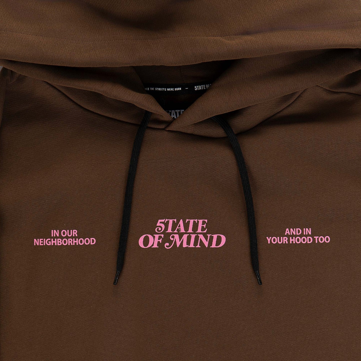 "5OM WORD UP" Street Dreams Hoodie Brown