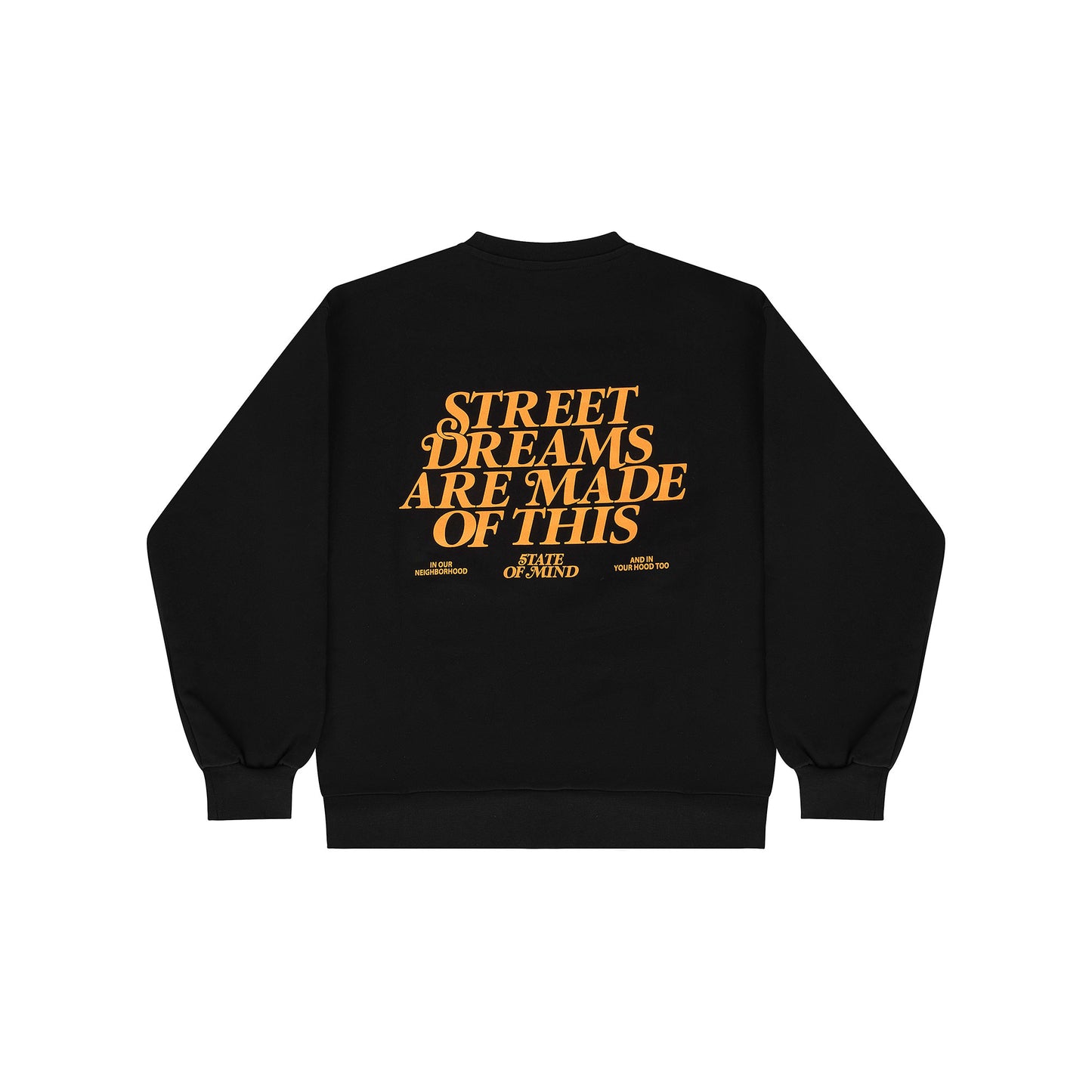 "5OM WORD UP" Street Dreams Crewneck Black