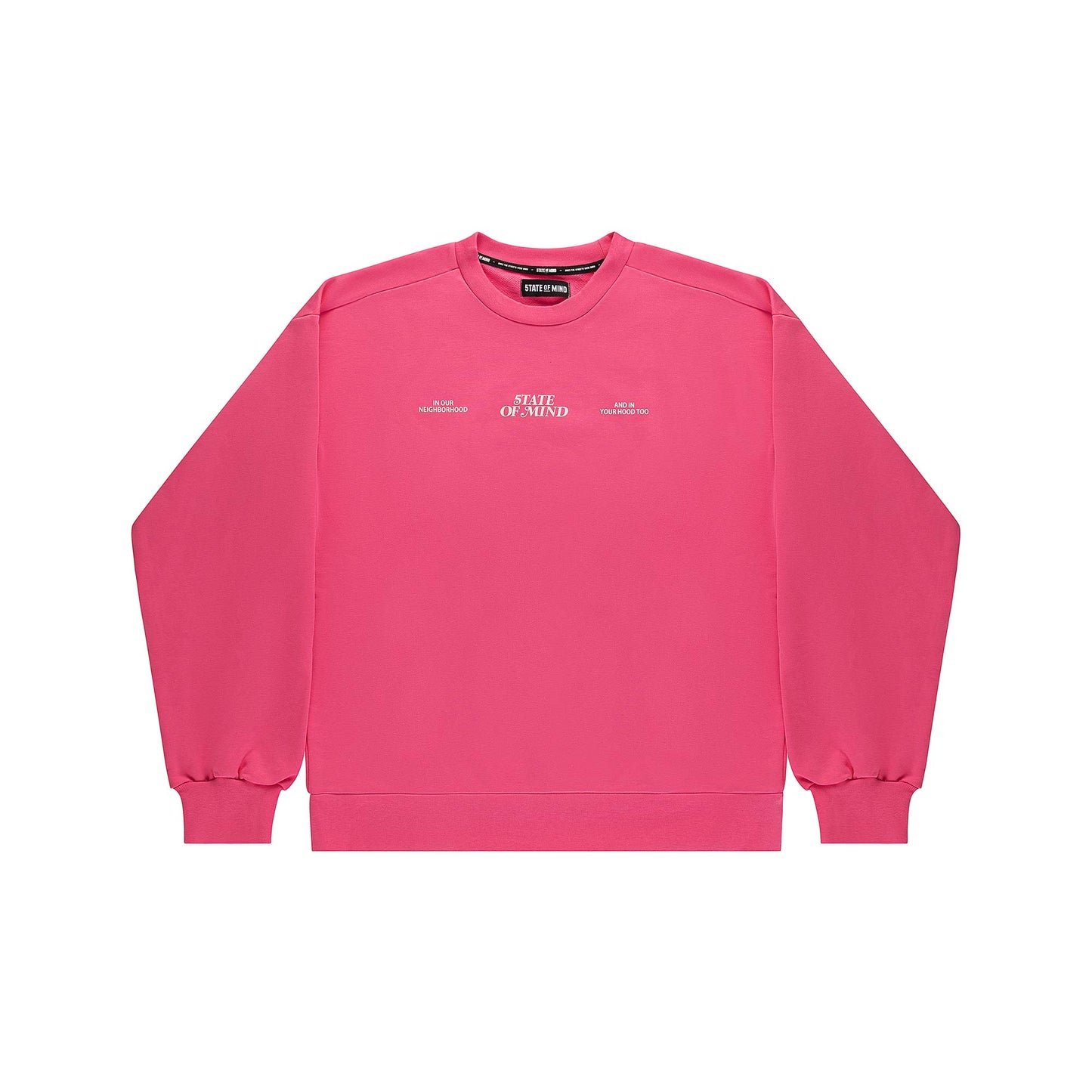 "5OM WORD UP" Street Dreams Crewneck Pink