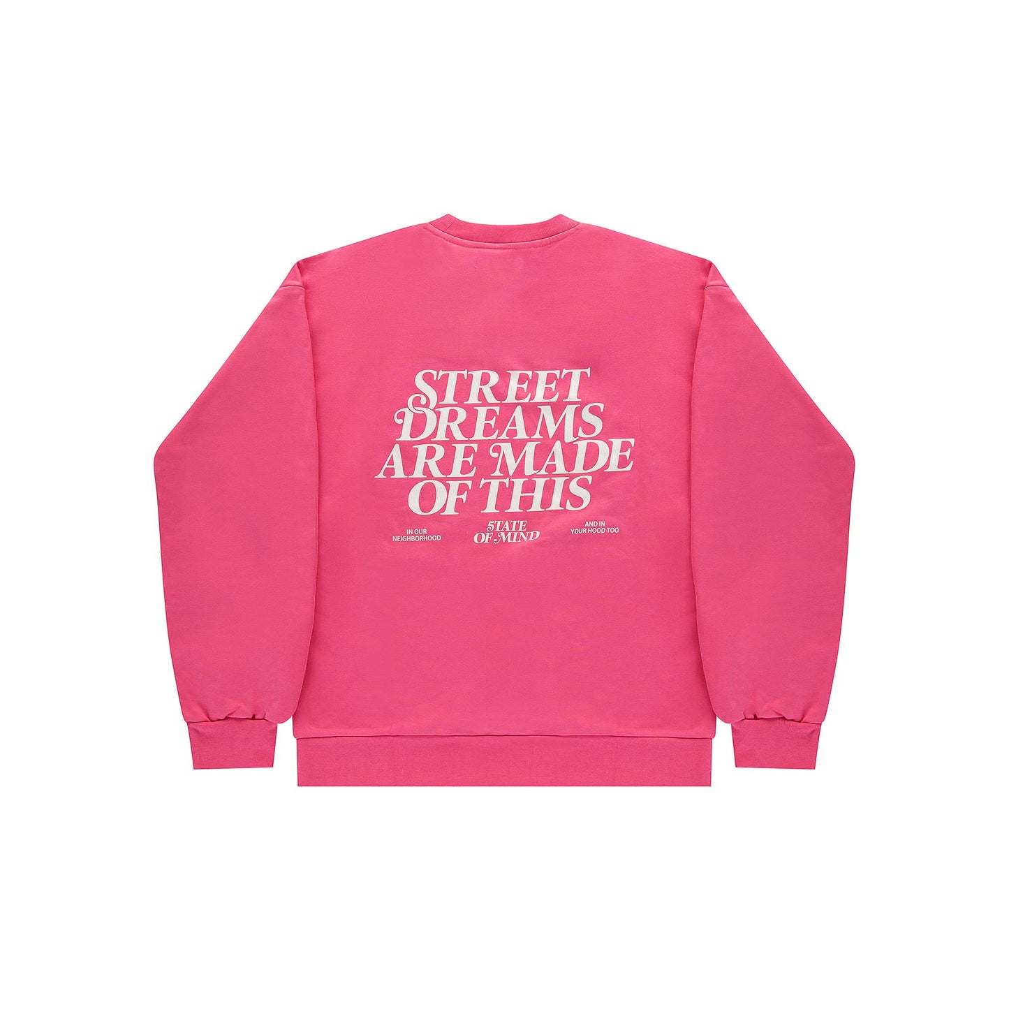 "5OM WORD UP" Street Dreams Crewneck Pink