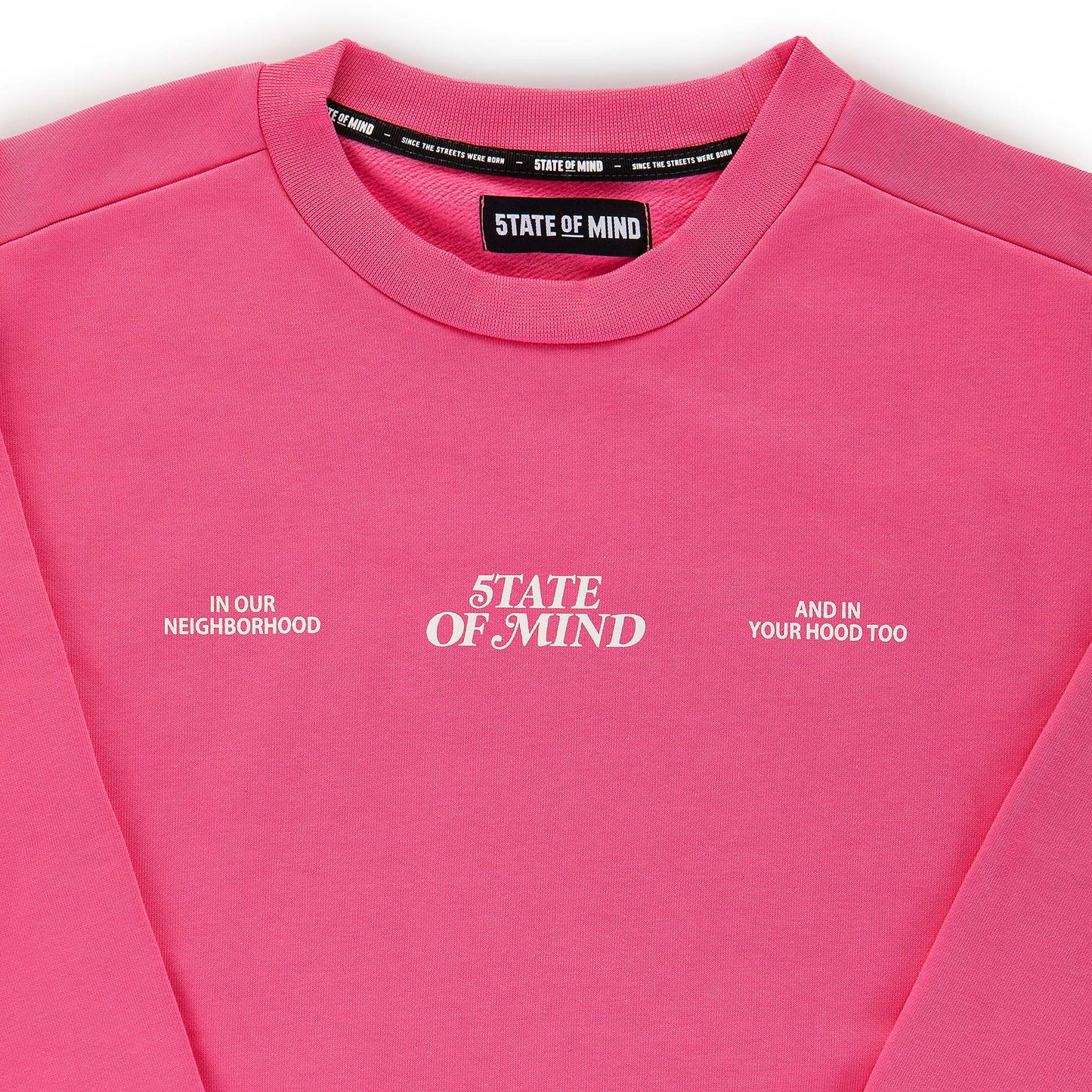 "5OM WORD UP" Street Dreams Crewneck Pink