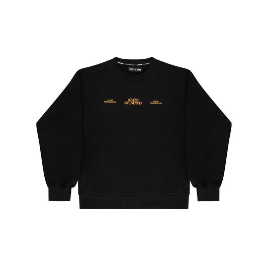 "5OM WORD UP" Street Dreams Crewneck Black