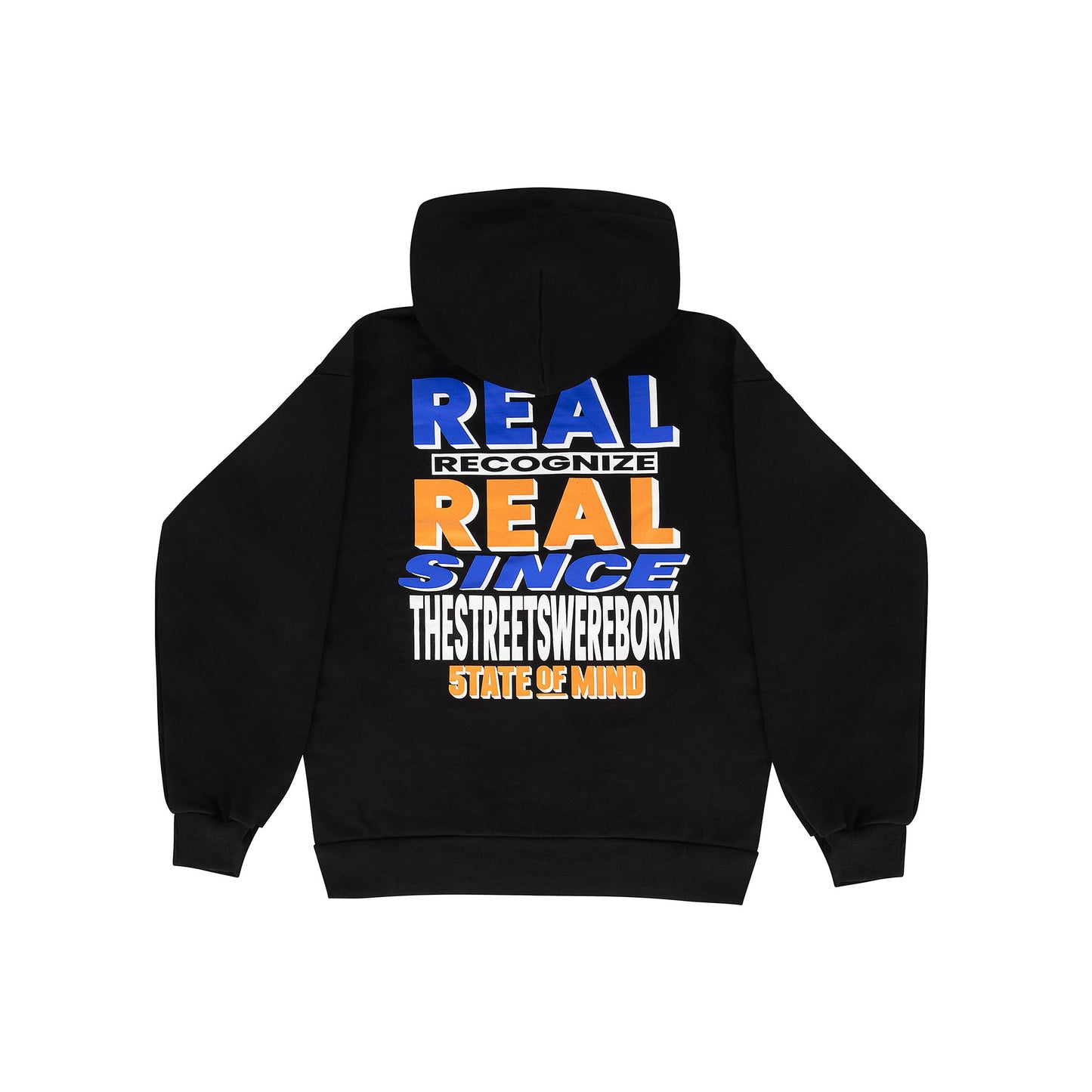 "5OM WORD UP" Real Recognize Real Hoodie Black