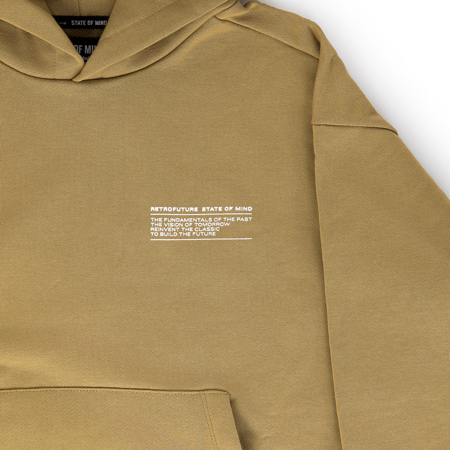 "RETROFUTURE BASIC" RF Statement Hoodie Khaki