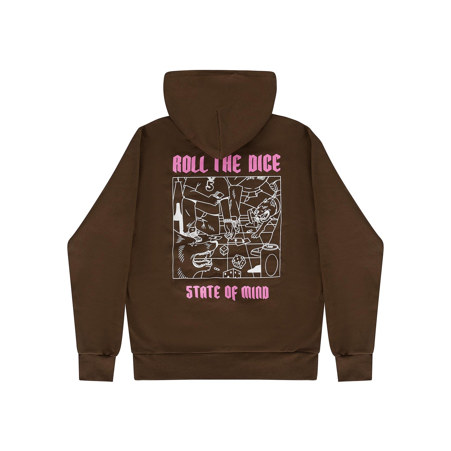 "5OM GRFX" Roll The Dice Hoodie Brown