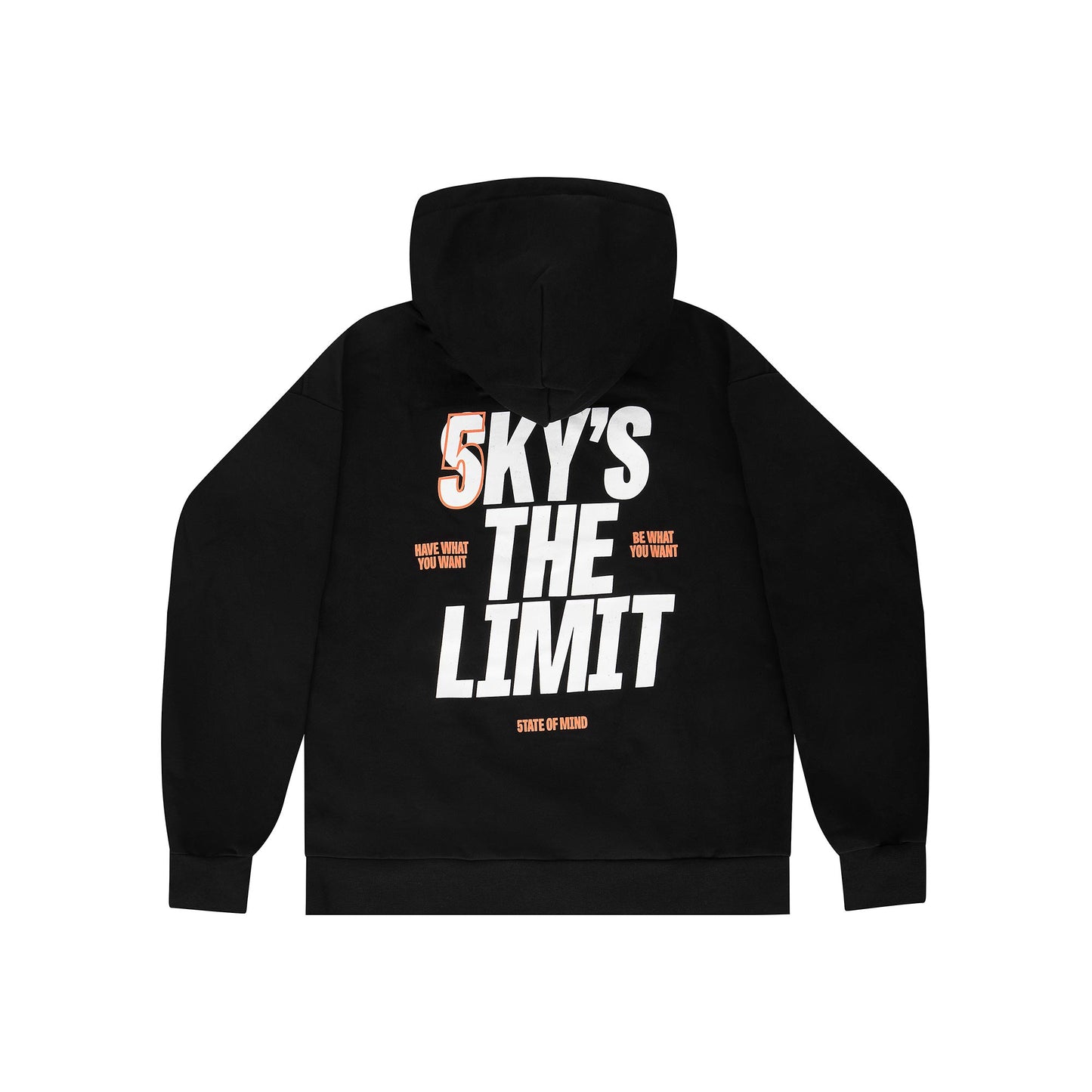 "5OM WORD UP" Sky Is The Limit Hoodie Black