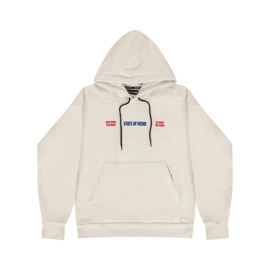 "5OM WORD UP" Sky Is The Limit Hoodie Off white