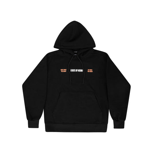 "5OM WORD UP" Sky Is The Limit Hoodie Black