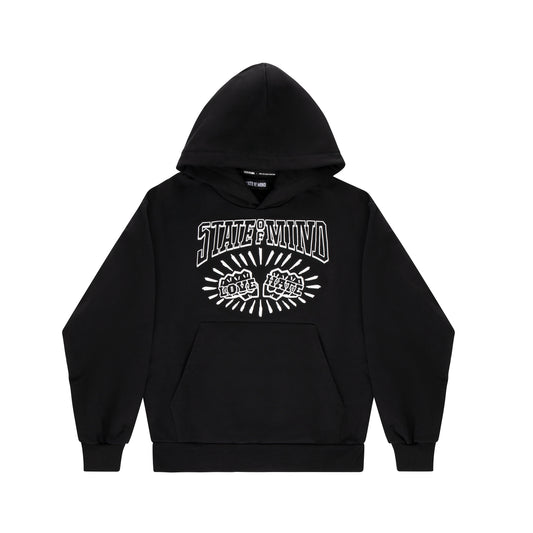 "LOVE AND HATE" Hoodie Black