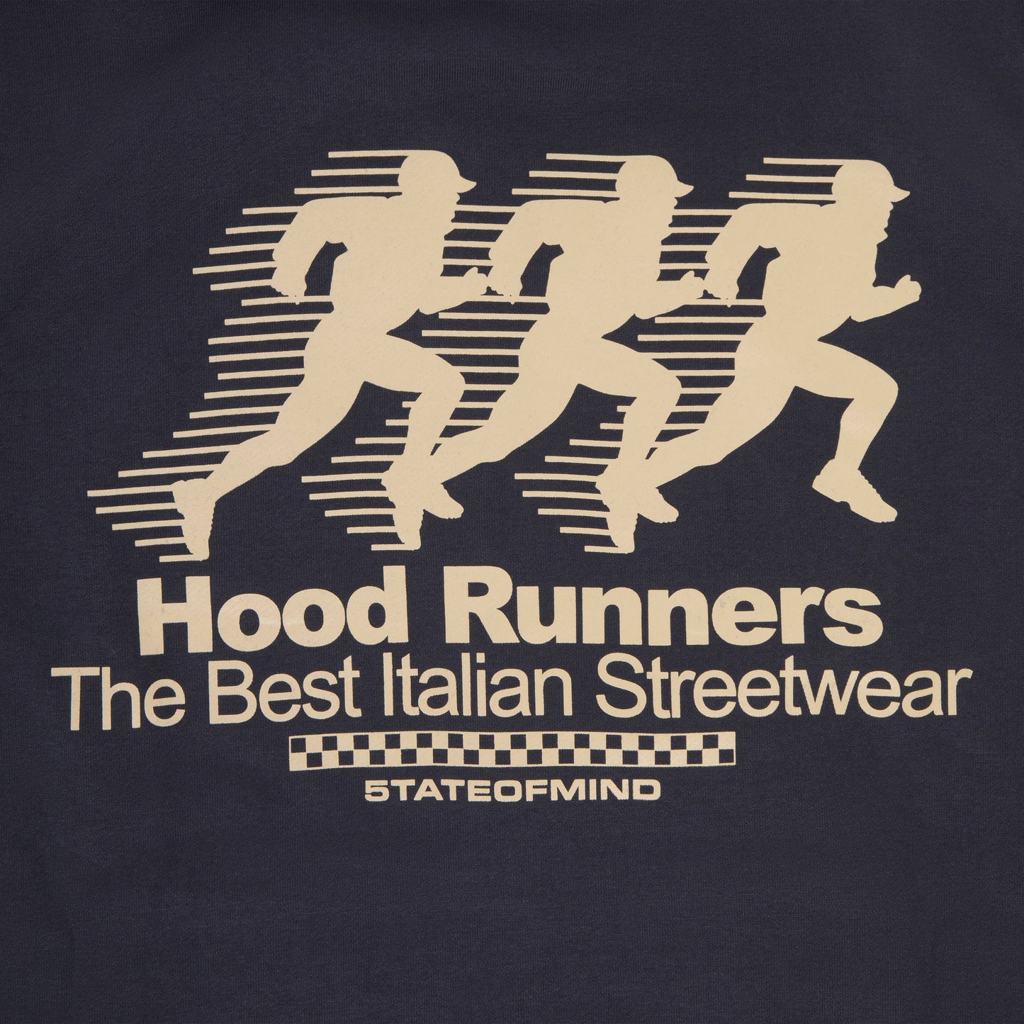 "HOOD RUNNERS" Hoodie Zip Dark Grey
