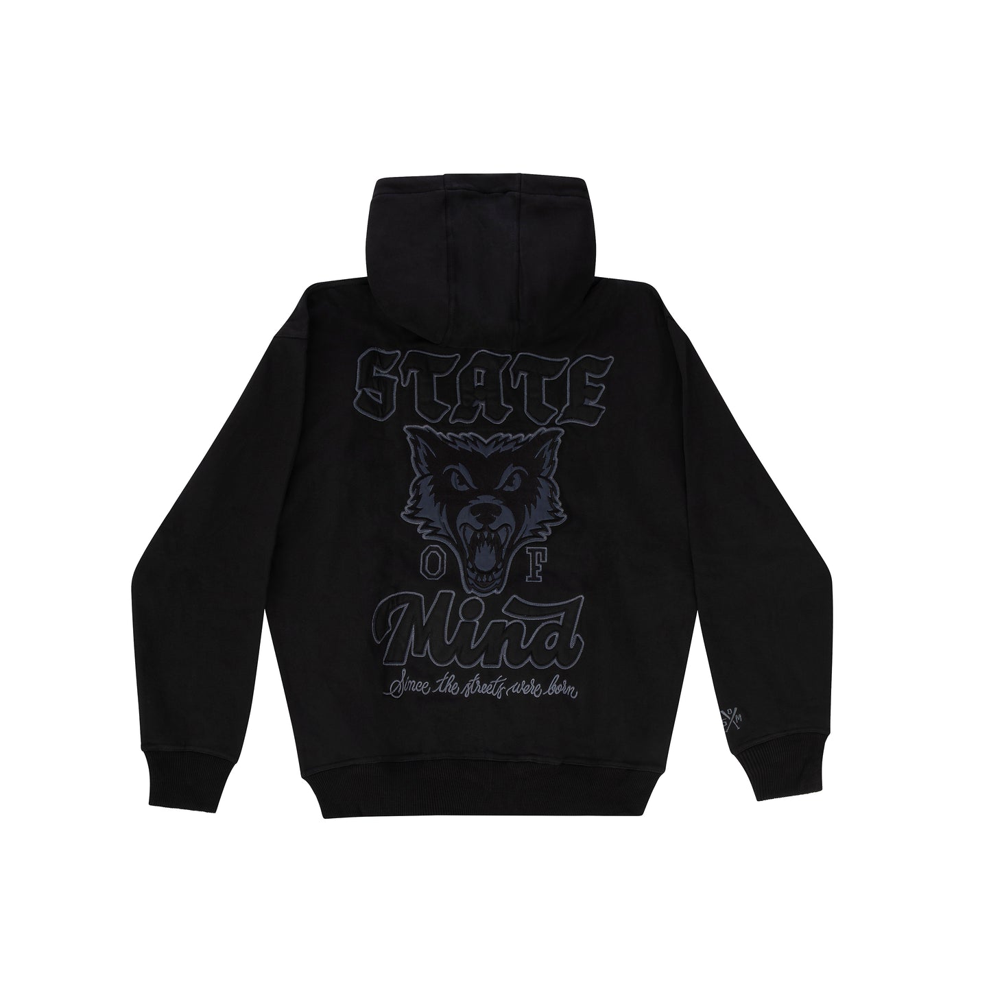 "LONE WOLVES" Hoodie Zip Black