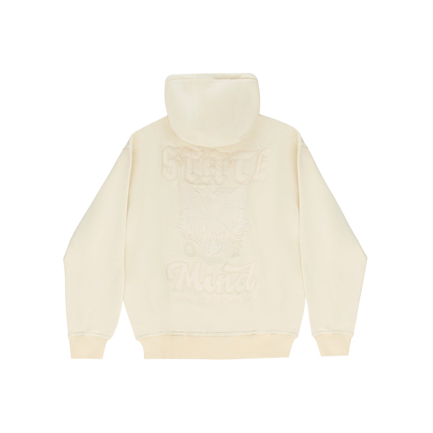 "LONE WOLVES" Hoodie Zip White