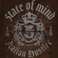 "ITALIAN HUSTLER" von Guè Hustler Kingdom Hoodie Rost