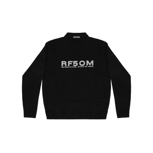 "RETROFUTURE BASIC" RF Wool Sweater Black