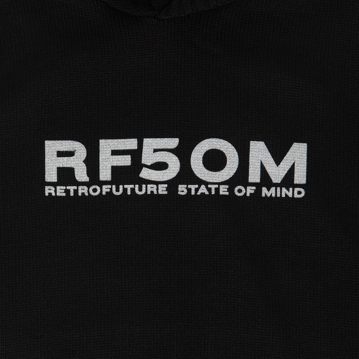 "RETROFUTURE BASIC" RF Wool Hoodie Black