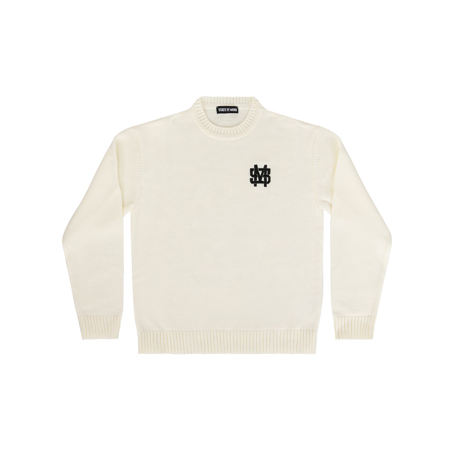 "5OM MONOGRAM" Monogram Sweater Off white