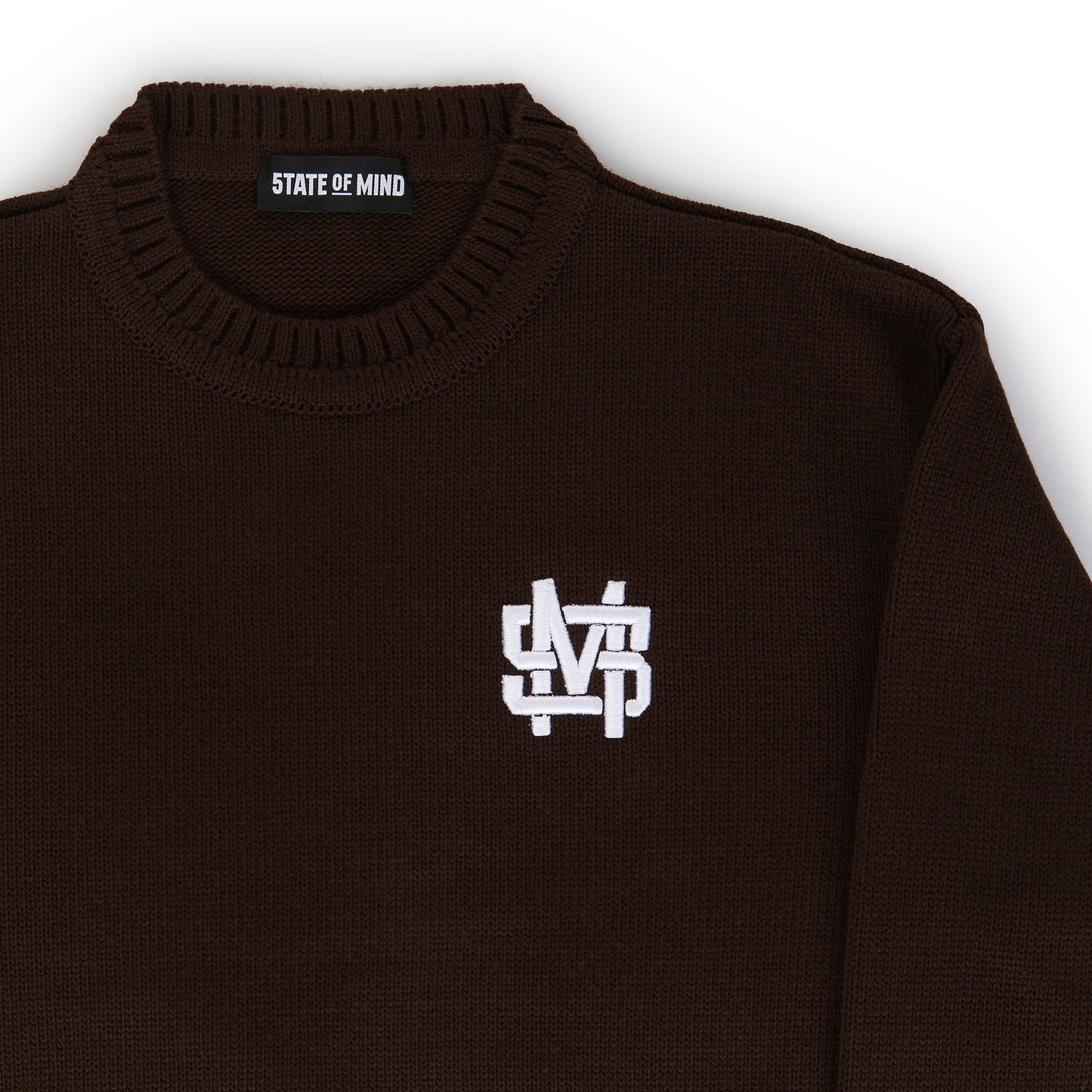 "5OM MONOGRAM" Monogram Sweater Brown