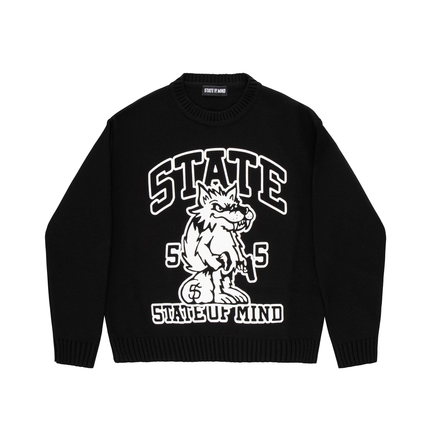 "WOLF ROBBER" Sweater Black