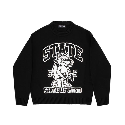 "WOLF ROBBER" Sweater Black
