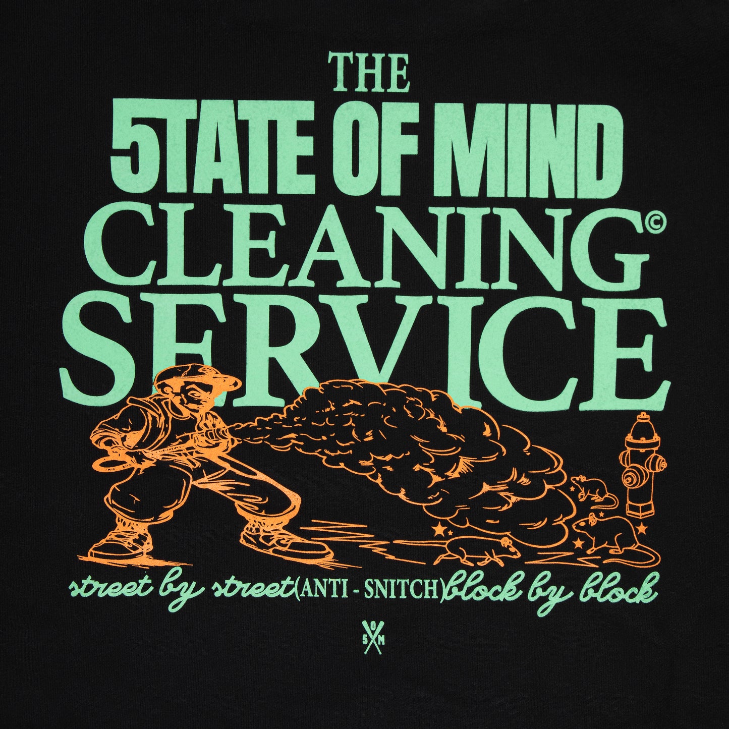 "CLEANING SERVICE" Hoodie Black