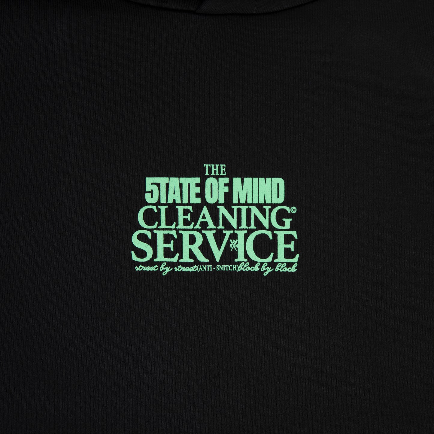 "CLEANING SERVICE" Hoodie Black
