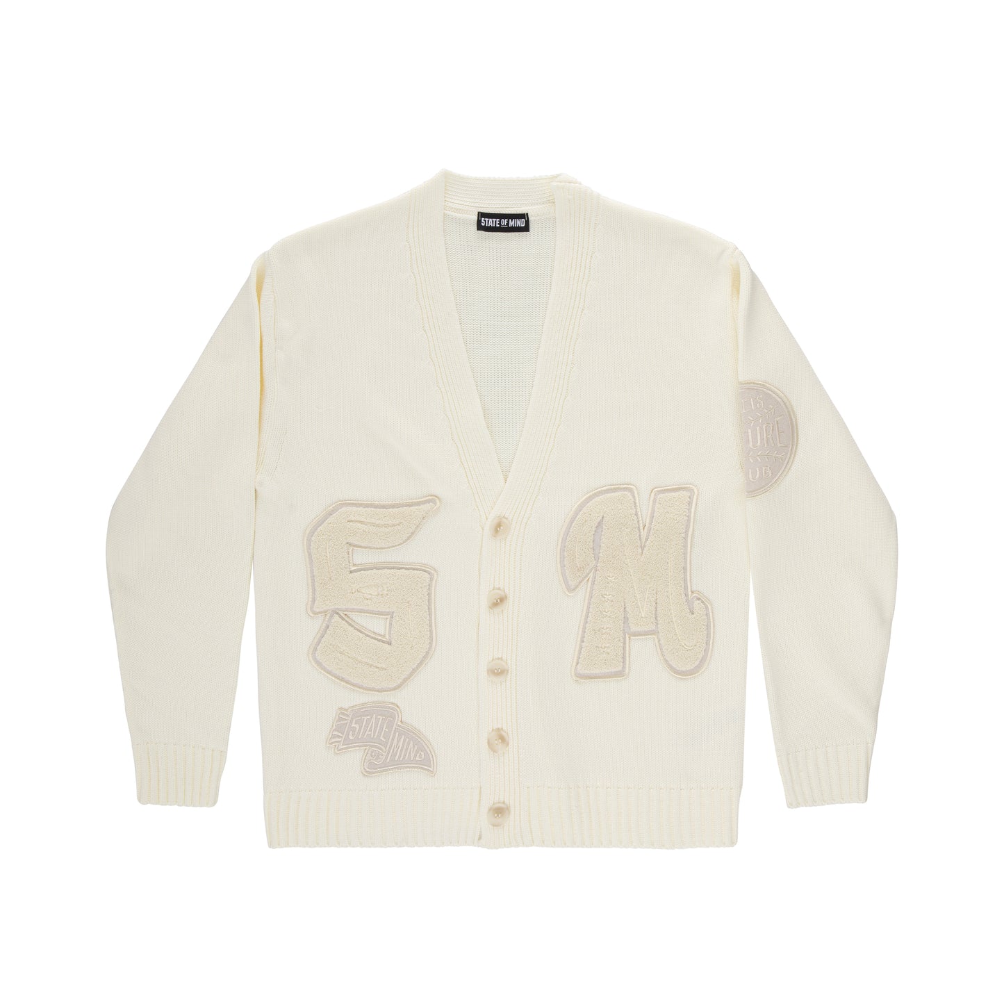 "WOLF" Cardigan White