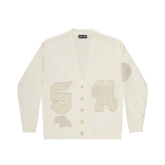 "WOLF" Cardigan White