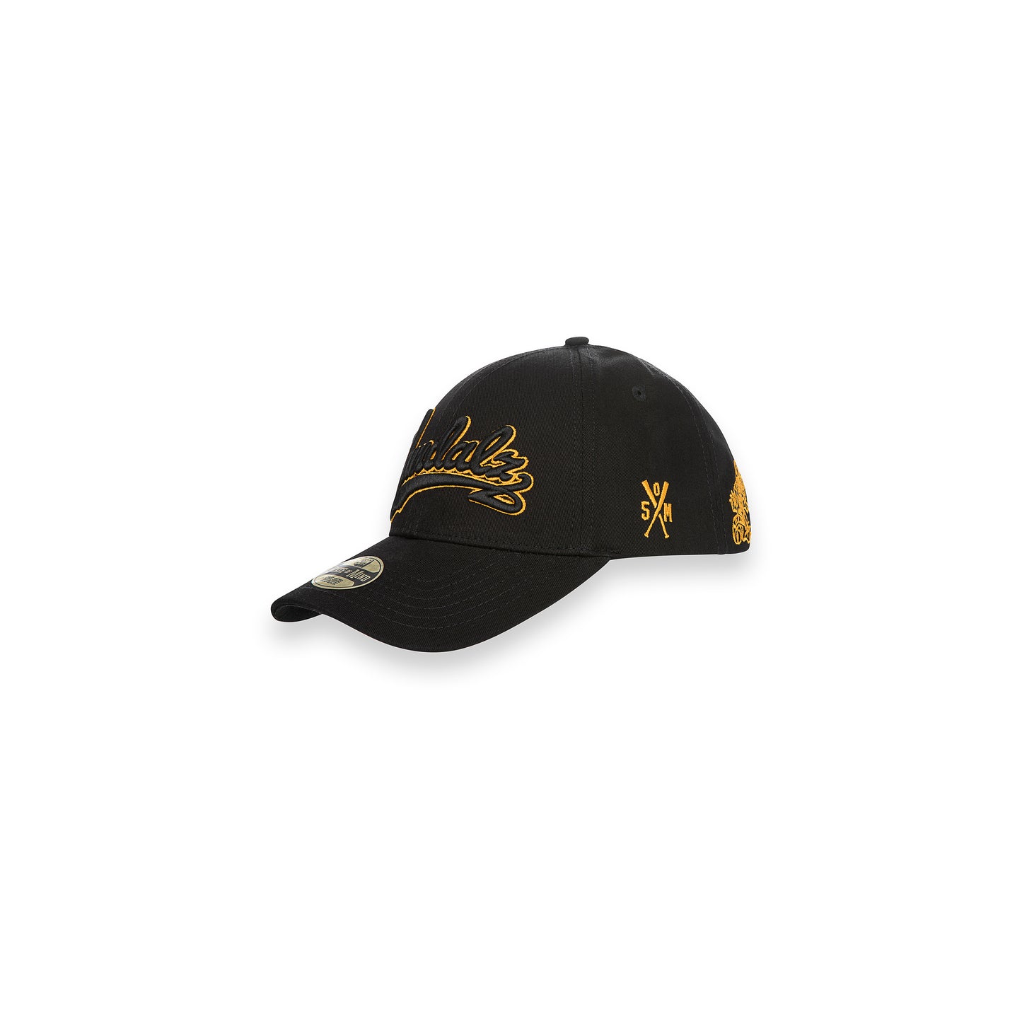 "VANDALZ" Curved Visor Cap Black