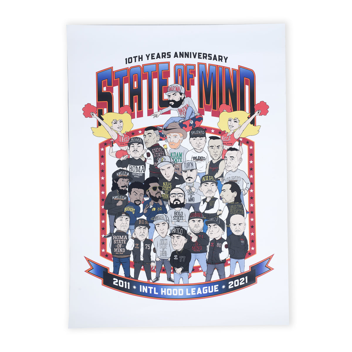 " 5OM 10th YEARS ANNIVERSARY / INTL HOOD LEAGUE " Poster
