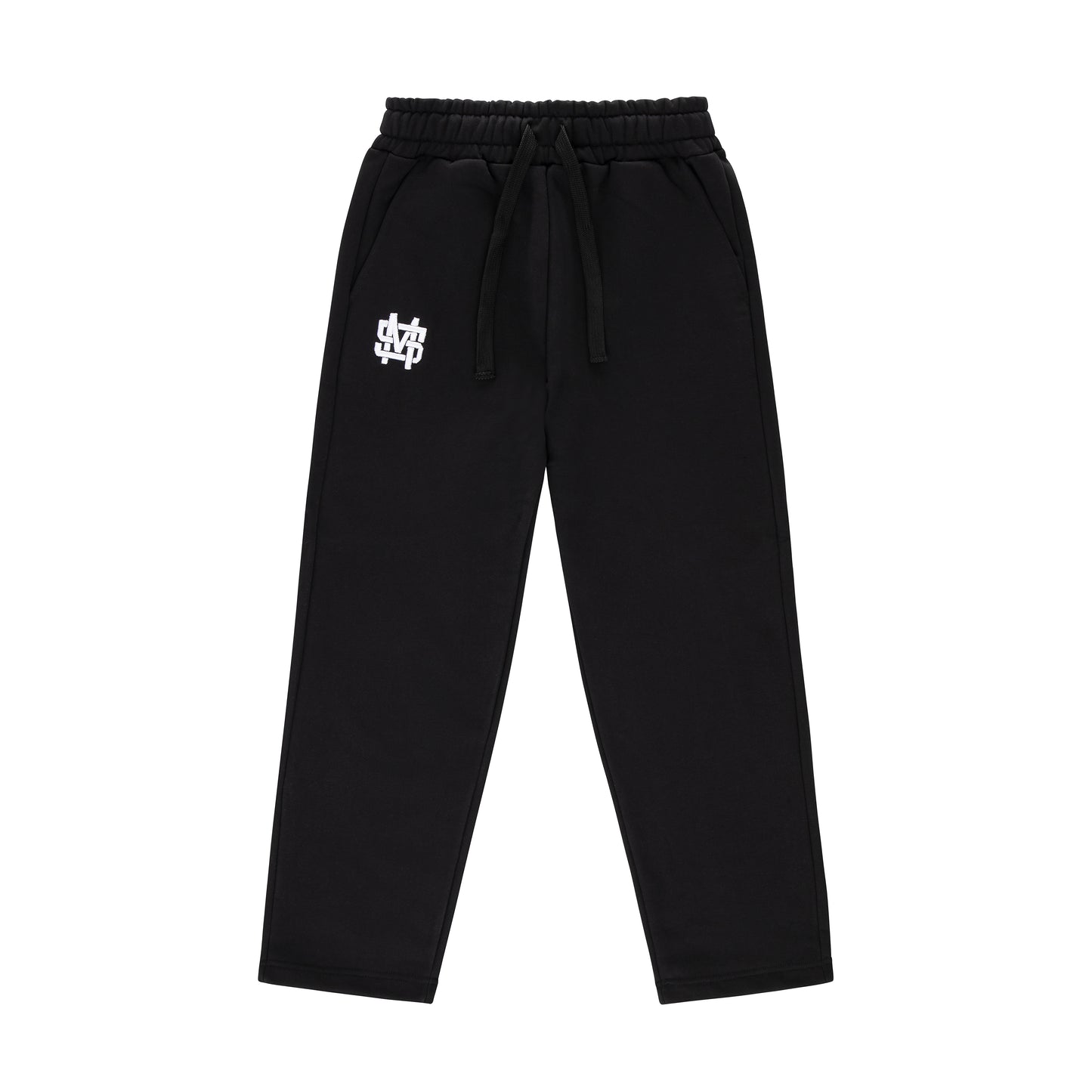 "MONOGRAM" Fleece Pants Black