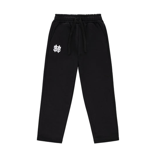 "MONOGRAM" Fleece Pants Black