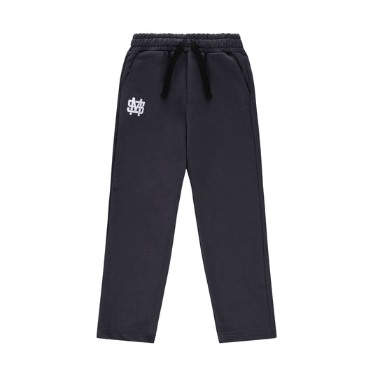 "MONOGRAM" Fleece Pants Dark Grey