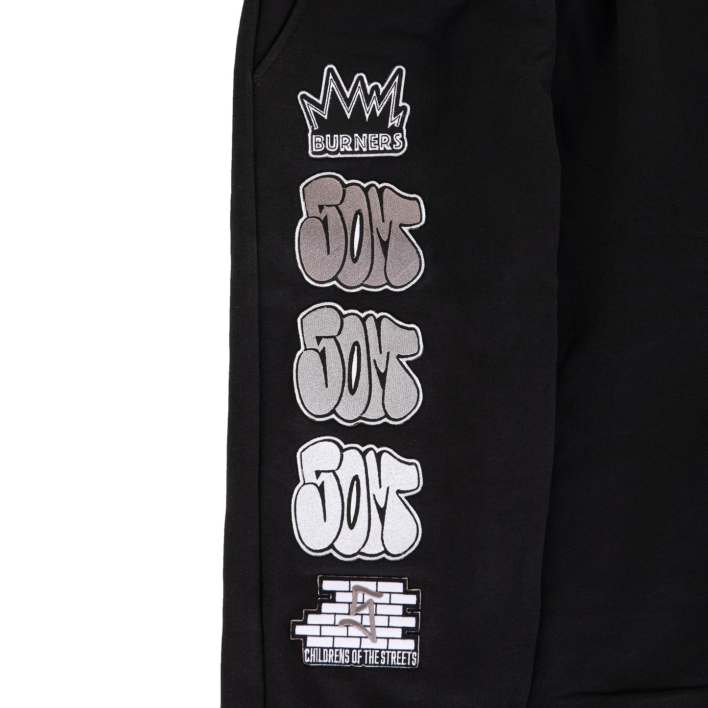 " GRAFFITI " Patch Hoodie Black